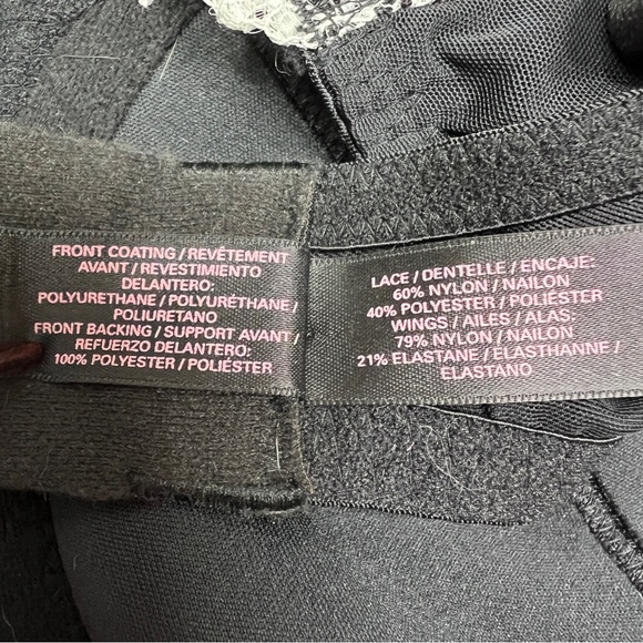 VICTORIA’S SECRET 34DD Very Sexy Faux Leather & Lace Lined Plunge Bra Like New! - Picture 9 of 11